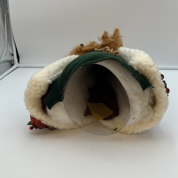 Christmas Tree Table Topper Santa Old World Nature Red Velvet Cape Green Body - Picture 11 of 16